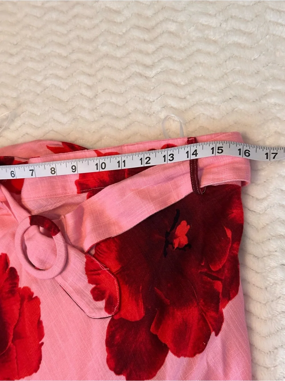 NWT Paper Heart Floral Top & Belted Maxi Skirt 2-Piece Set Pink/Red L